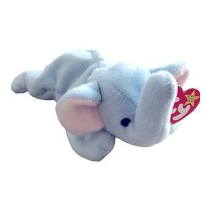 Ty Vintage “Peanut” Blue Elephant Collectible